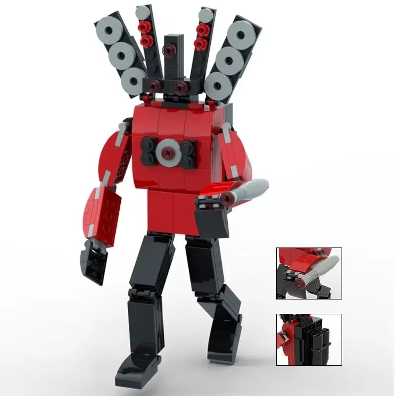Moc Skibidi Toilet Action Figures Model Builing Blocks Camerman Titan Speakerman Surveillance Man Tvman Boys Toys for Kids Gifts