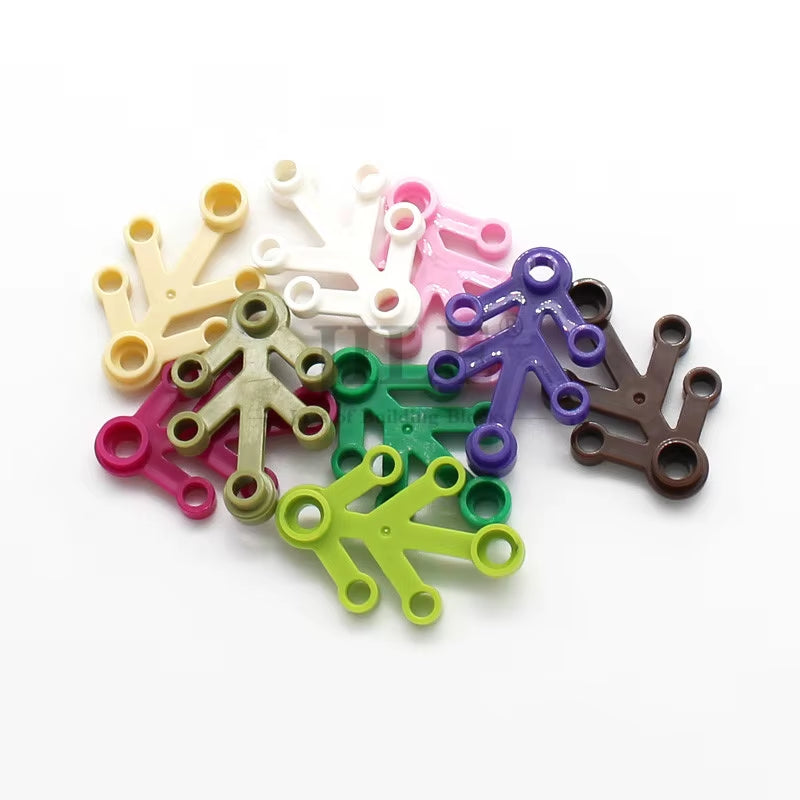 80Pcs Moc Plant Leaves 4X3 Tree Leaf 2423 Garden View DIY Building Blocks Bricks Compatible with Assembles Construction Toys