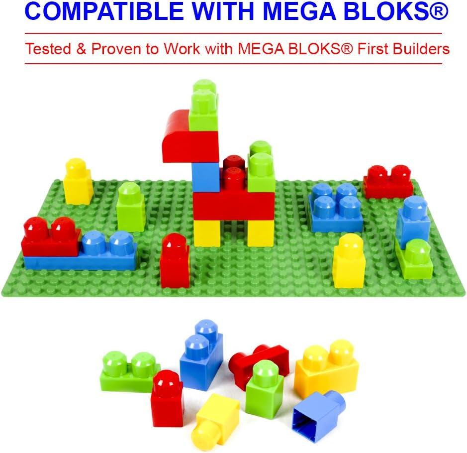 Baseplates, Large Thick Base Plates for Building Bricks, for Activity Table or Displaying Toys