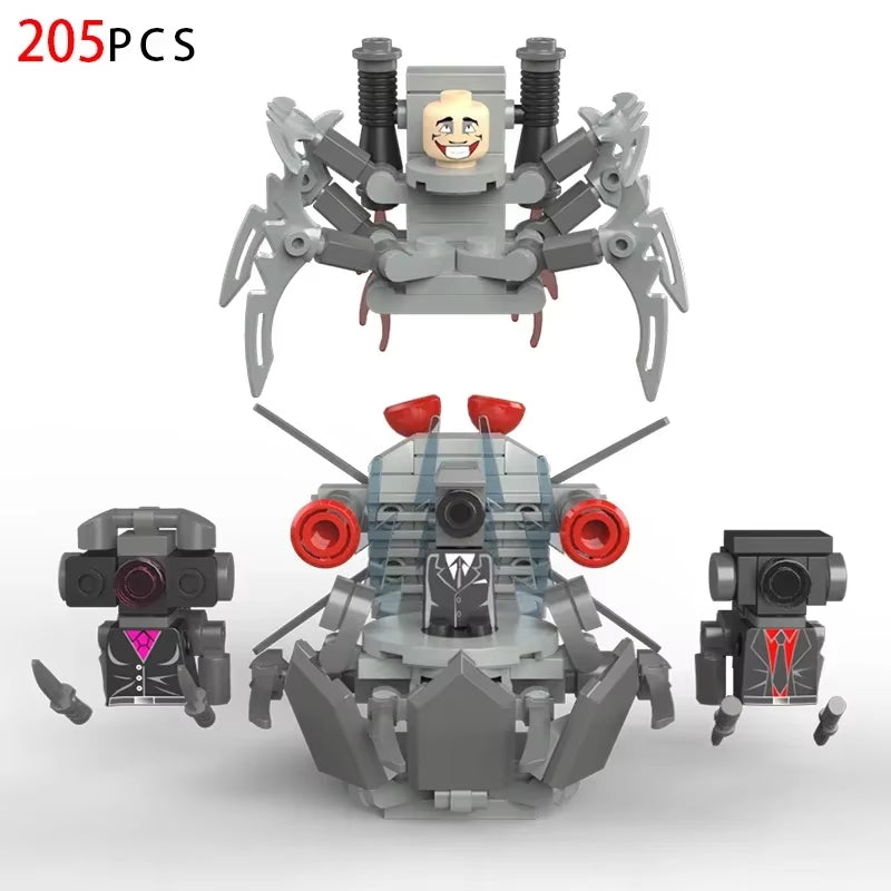 Moc Skibidi Toilet Action Figures Model Builing Blocks Camerman Titan Speakerman Surveillance Man Tvman Boys Toys for Kids Gifts