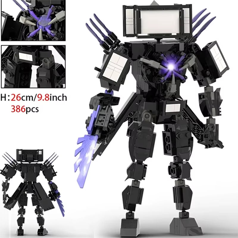 Moc Skibidi Toilet Action Figures Model Builing Blocks Camerman Titan Speakerman Surveillance Man Tvman Boys Toys for Kids Gifts