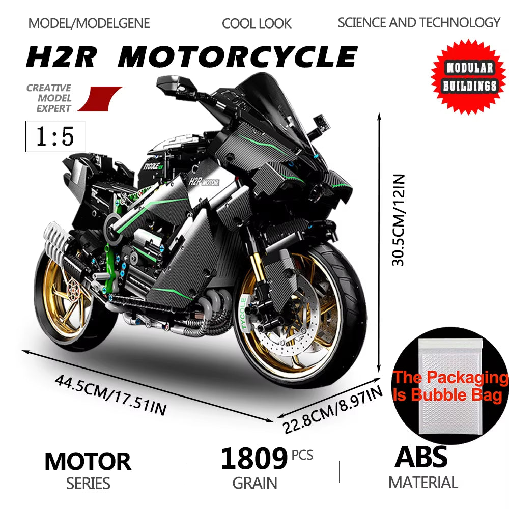Gold Wing Touring Motorbike Model Building Blocks Technical 1:5 Scale Motorcycle Bricks Desk Decoration Assembly Set Kids Toys