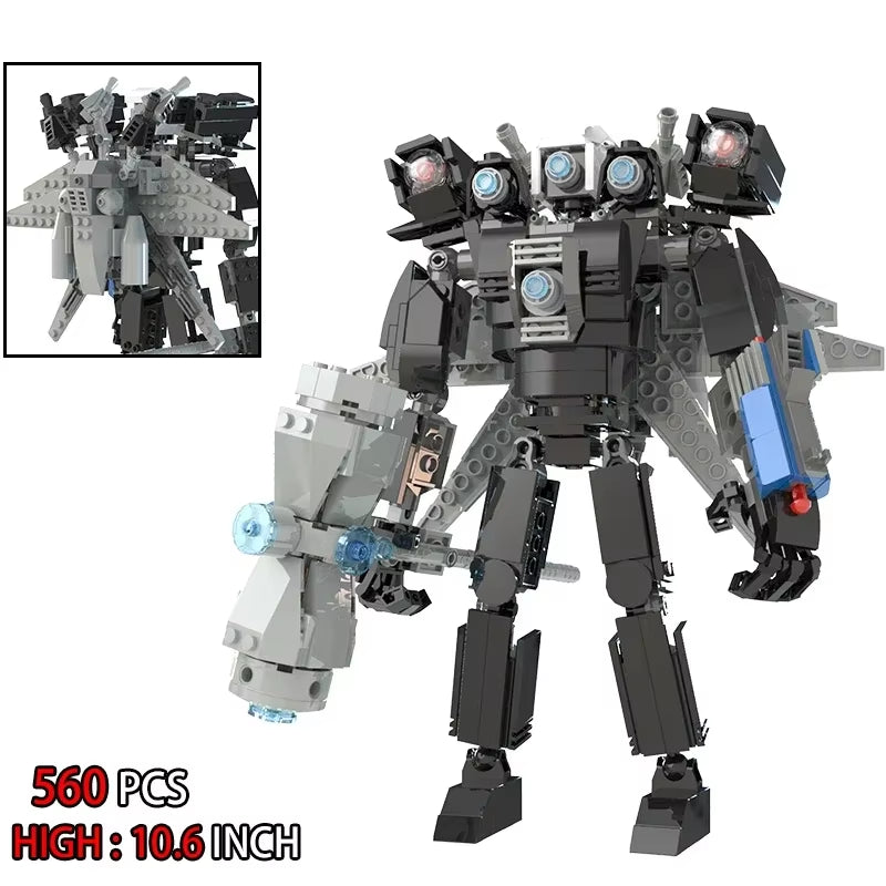 Moc Skibidi Toilet Action Figures Model Builing Blocks Camerman Titan Speakerman Surveillance Man Tvman Boys Toys for Kids Gifts