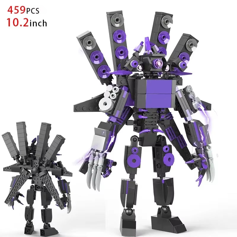 Moc Skibidi Toilet Action Figures Model Builing Blocks Camerman Titan Speakerman Surveillance Man Tvman Boys Toys for Kids Gifts