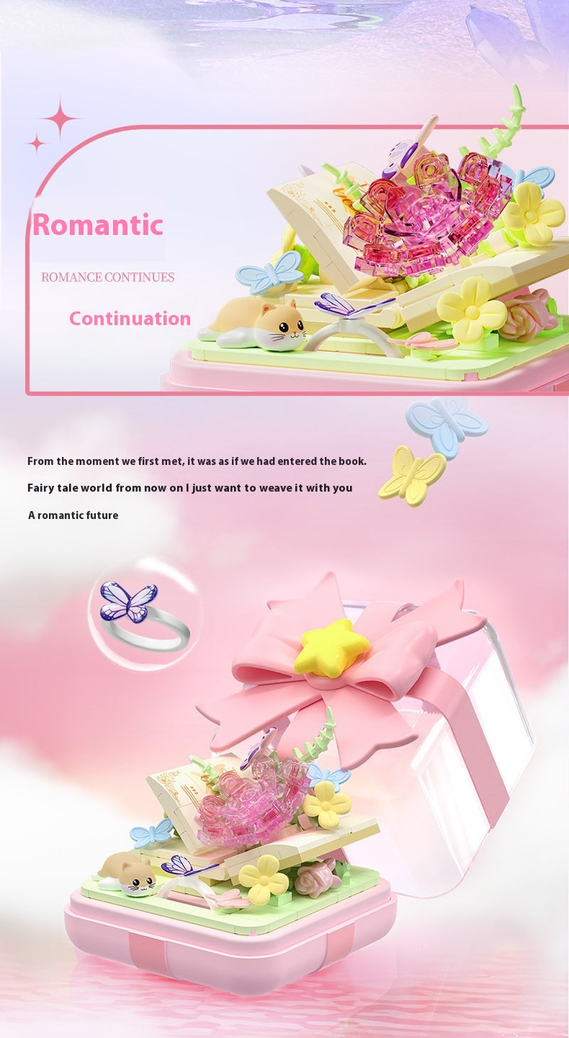 Star Wish Fingertip Ring Box Building Blocks Toy Creative Decoration Couple Girl Gift