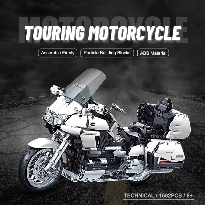 Gold Wing Touring Motorbike Model Building Blocks Technical 1:5 Scale Motorcycle Bricks Desk Decoration Assembly Set Kids Toys