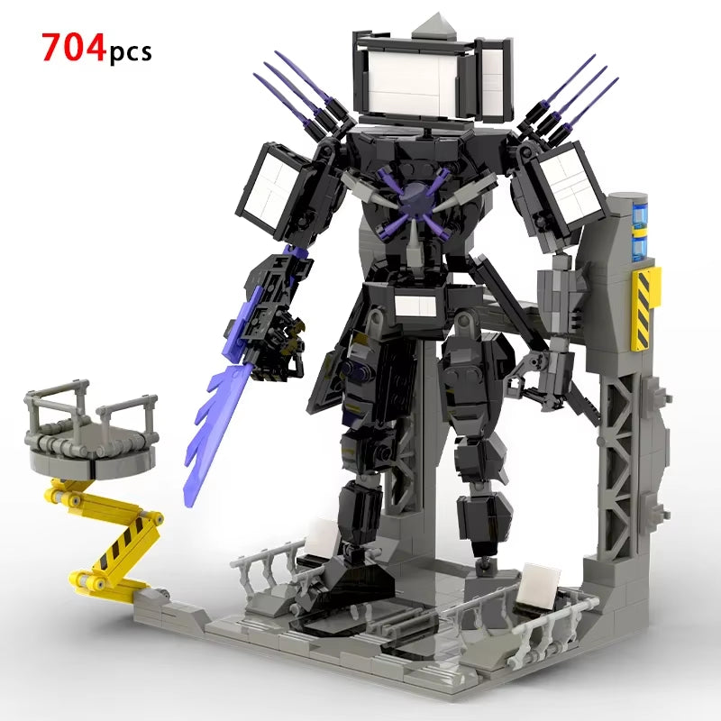 Moc Skibidi Toilet Action Figures Model Builing Blocks Camerman Titan Speakerman Surveillance Man Tvman Boys Toys for Kids Gifts