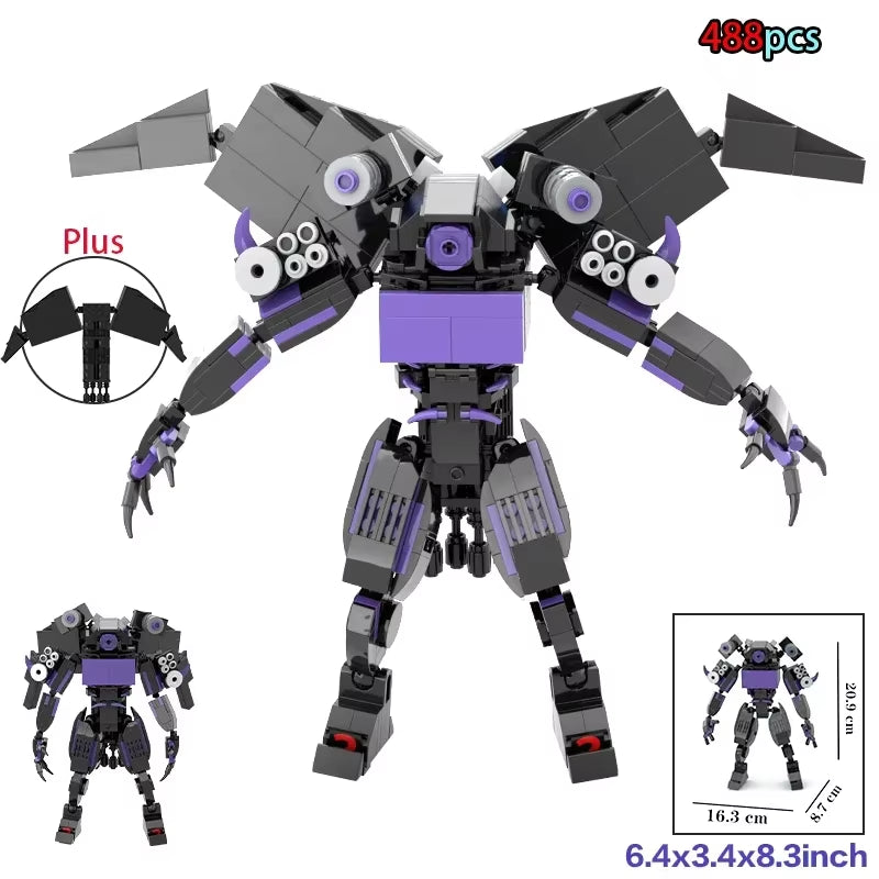 Moc Skibidi Toilet Action Figures Model Builing Blocks Camerman Titan Speakerman Surveillance Man Tvman Boys Toys for Kids Gifts