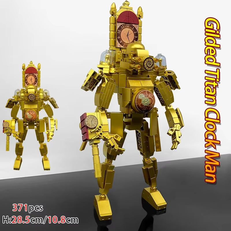 Moc Skibidi Toilet Action Figures Model Builing Blocks Camerman Titan Speakerman Surveillance Man Tvman Boys Toys for Kids Gifts