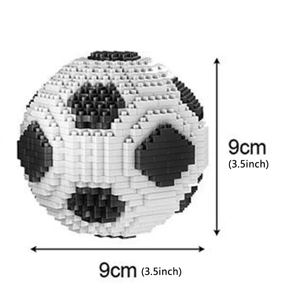 Football Model Mini Building Blocks Classical Decoration Kids Assemble Toys Soccer Funs' Gift Bricks