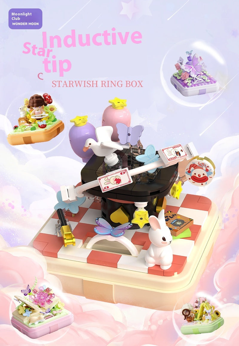 Star Wish Fingertip Ring Box Building Blocks Toy Creative Decoration Couple Girl Gift