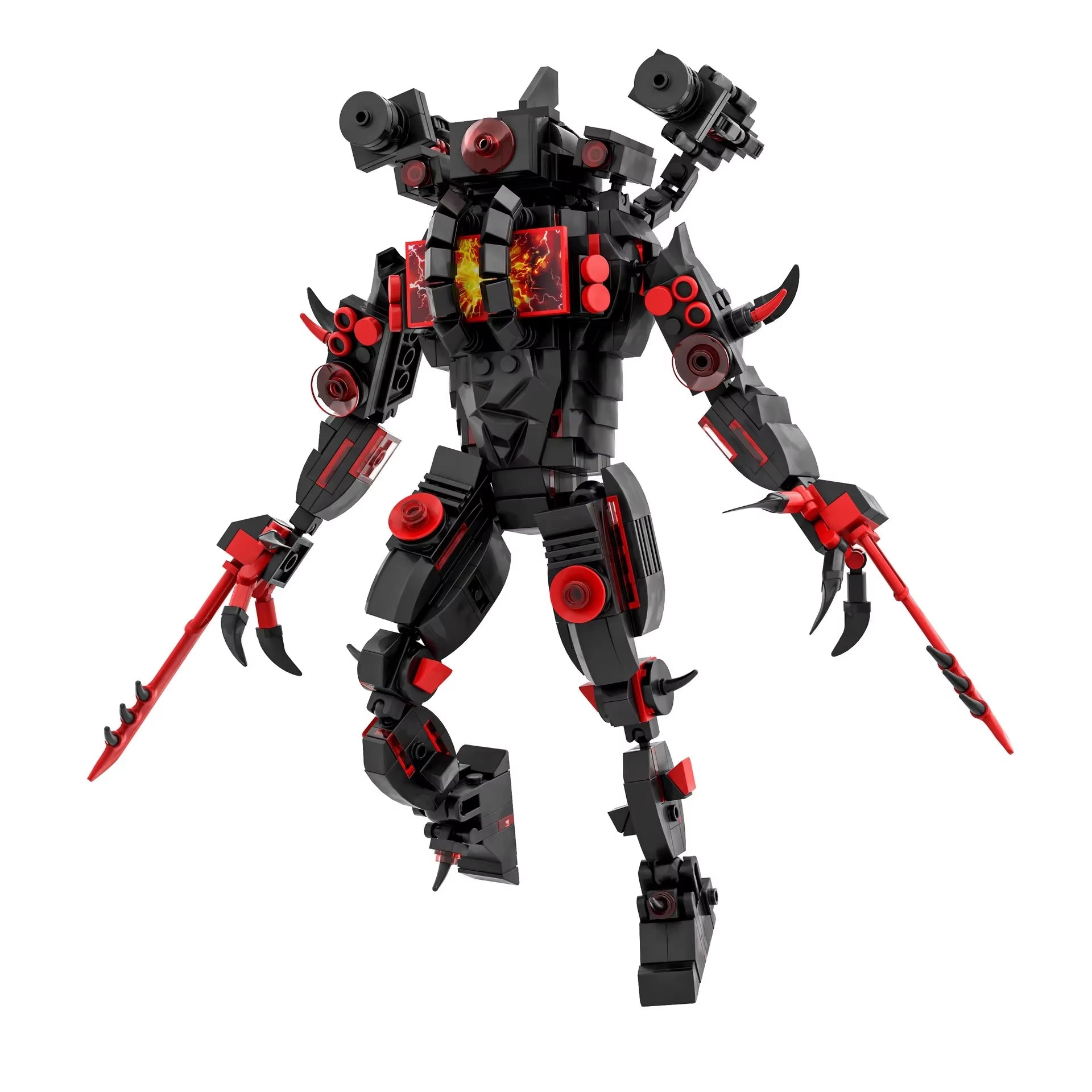 Moc Skibidi Toilet Action Figures Model Builing Blocks Camerman Titan Speakerman Surveillance Man Tvman Boys Toys for Kids Gifts