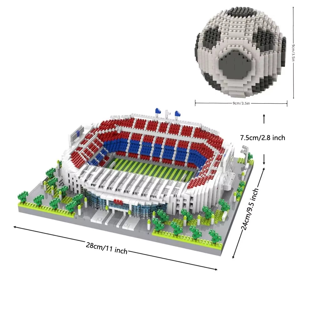 Football Model Mini Building Blocks Classical Decoration Kids Assemble Toys Soccer Funs' Gift Bricks
