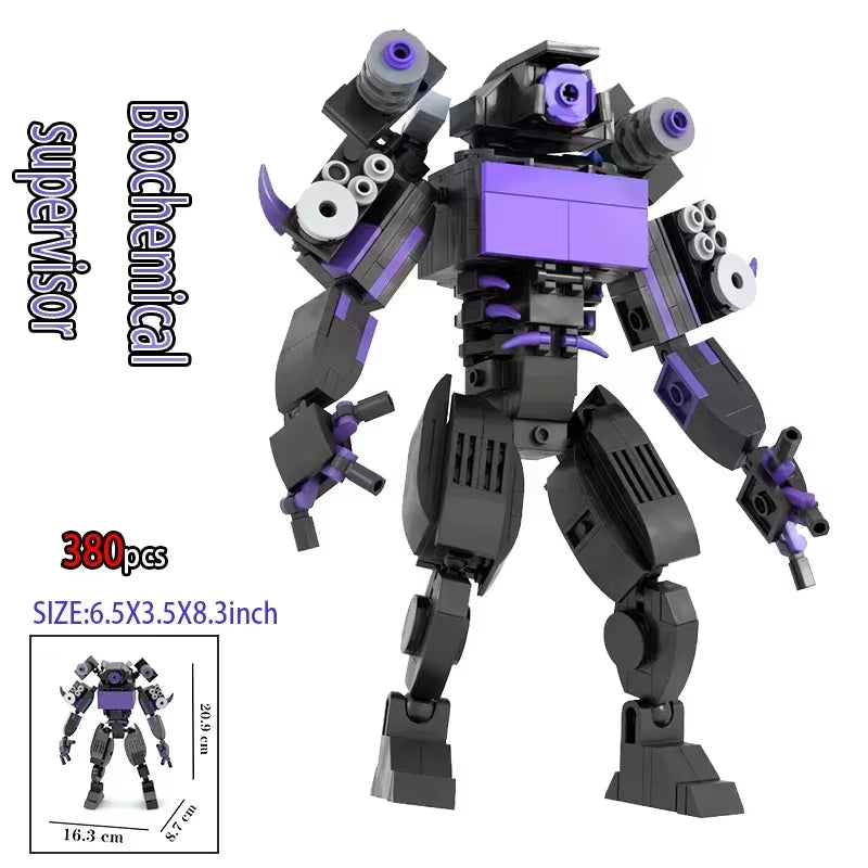 Moc Skibidi Toilet Action Figures Model Builing Blocks Camerman Titan Speakerman Surveillance Man Tvman Boys Toys for Kids Gifts