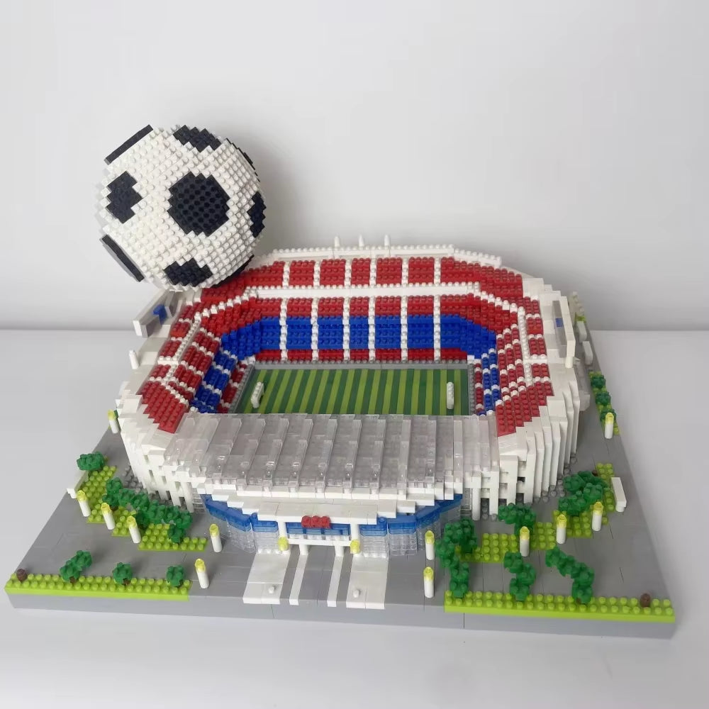Football Model Mini Building Blocks Classical Decoration Kids Assemble Toys Soccer Funs' Gift Bricks