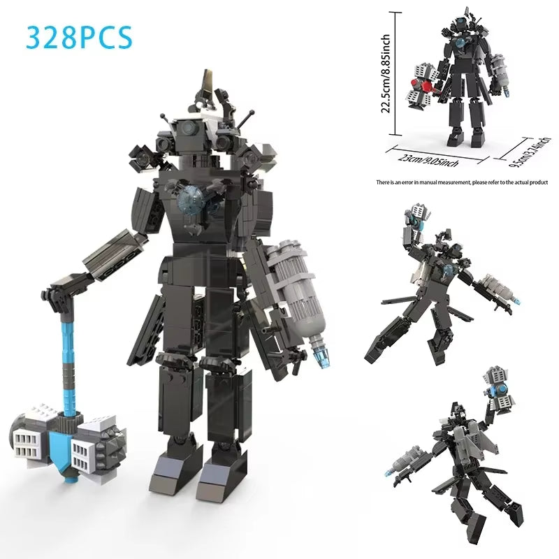 Moc Skibidi Toilet Action Figures Model Builing Blocks Camerman Titan Speakerman Surveillance Man Tvman Boys Toys for Kids Gifts