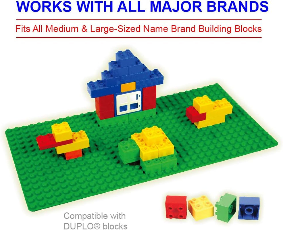 Baseplates, Large Thick Base Plates for Building Bricks, for Activity Table or Displaying Toys