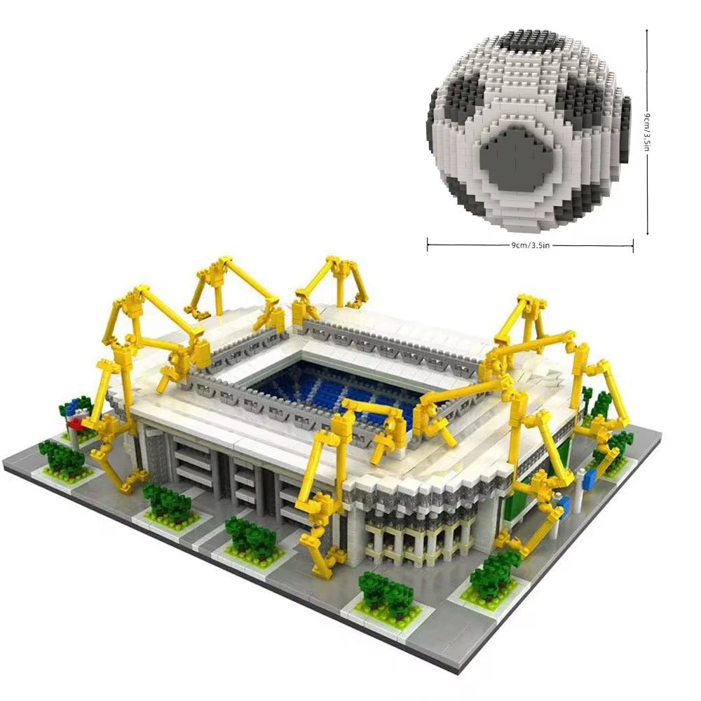 Football Model Mini Building Blocks Classical Decoration Kids Assemble Toys Soccer Funs' Gift Bricks