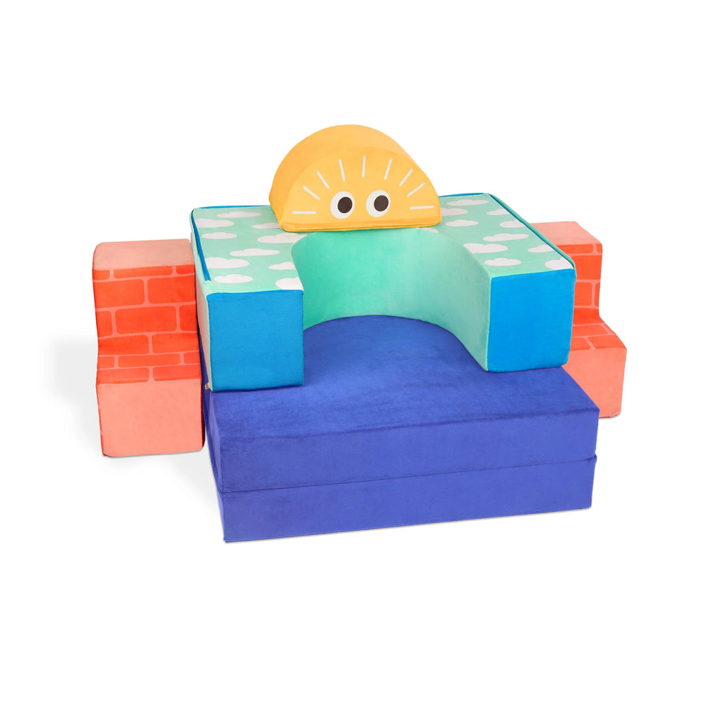 Cloud Castle Foam Fort Building Set with 5 Multicolor Play Shapes, Indoor Toy for 12 Months +