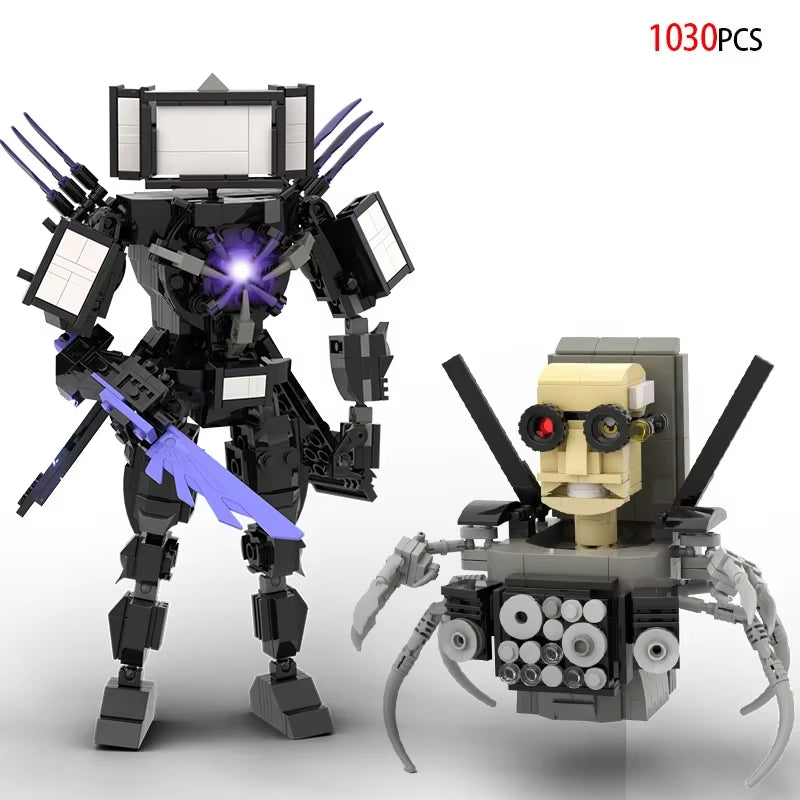 Moc Skibidi Toilet Action Figures Model Builing Blocks Camerman Titan Speakerman Surveillance Man Tvman Boys Toys for Kids Gifts