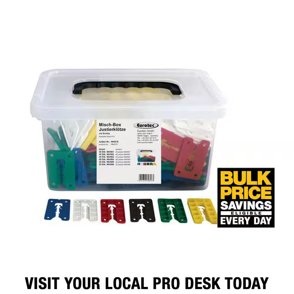 Adjustment Blocks Mixed Box with Slit (250-Pieces/Box)