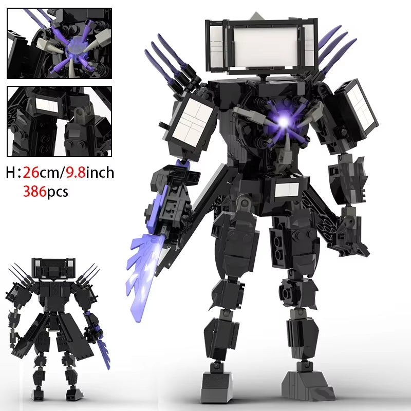 Moc Skibidi Toilet Action Figures Model Builing Blocks Camerman Titan Speakerman Surveillance Man Tvman Boys Toys for Kids Gifts