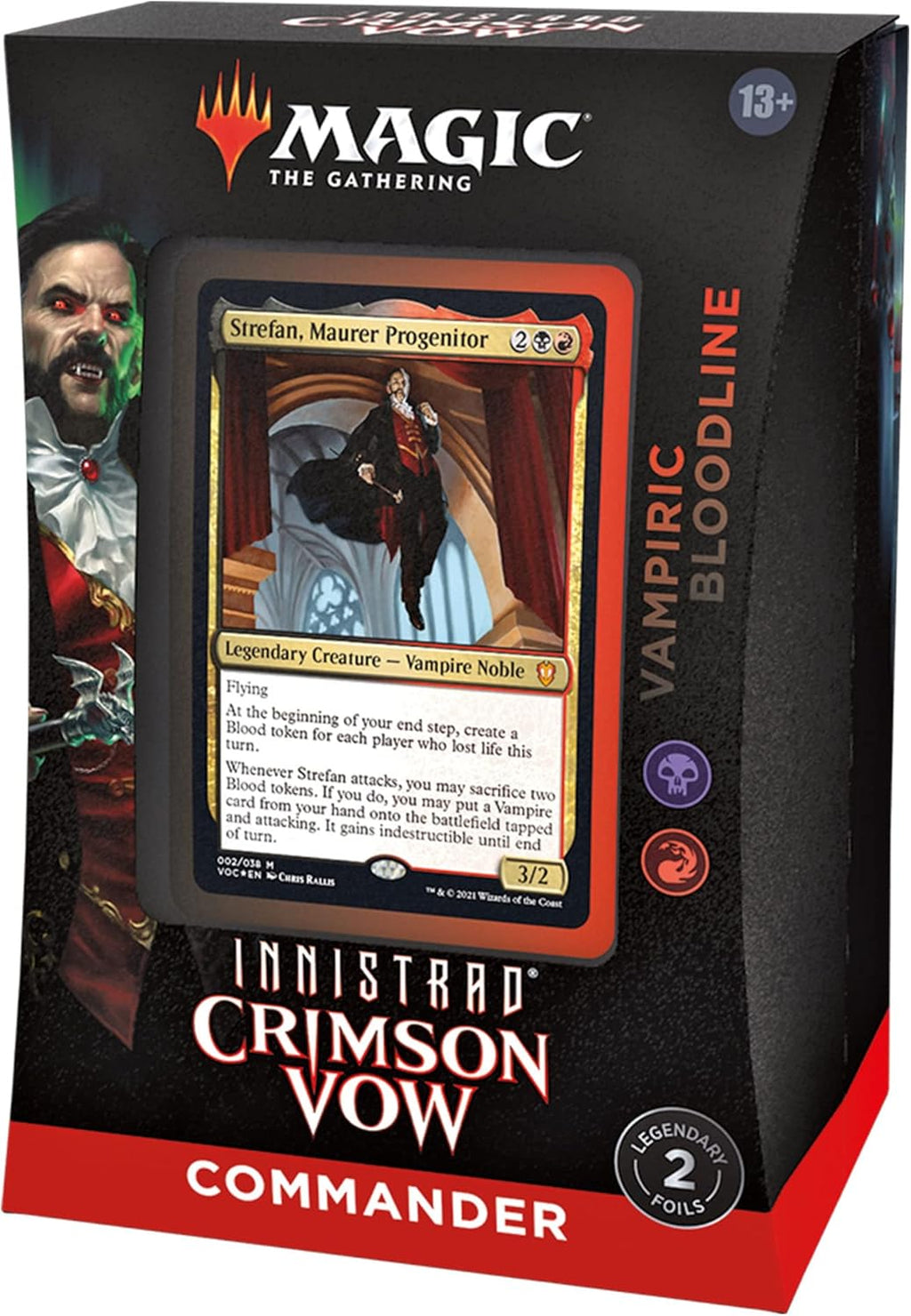 Magic: the Gathering Innistrad: Crimson Vow Commander Deck – Vampiric Bloodline (Black-Red)