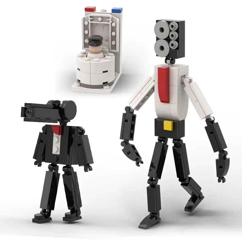 Moc Skibidi Toilet Action Figures Model Builing Blocks Camerman Titan Speakerman Surveillance Man Tvman Boys Toys for Kids Gifts