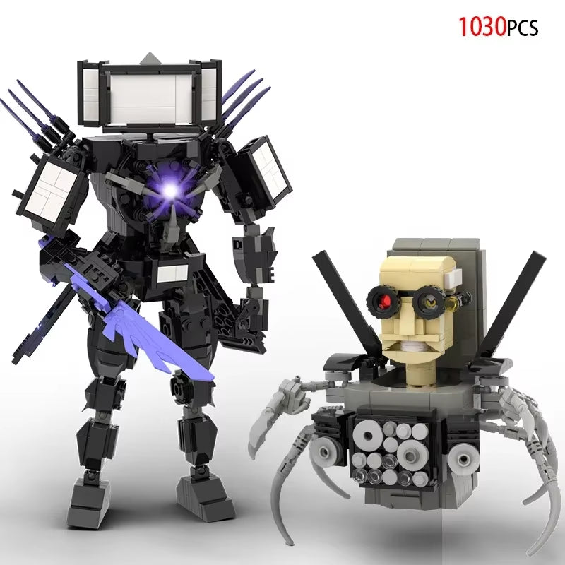 Moc Skibidi Toilet Action Figures Model Builing Blocks Camerman Titan Speakerman Surveillance Man Tvman Boys Toys for Kids Gifts