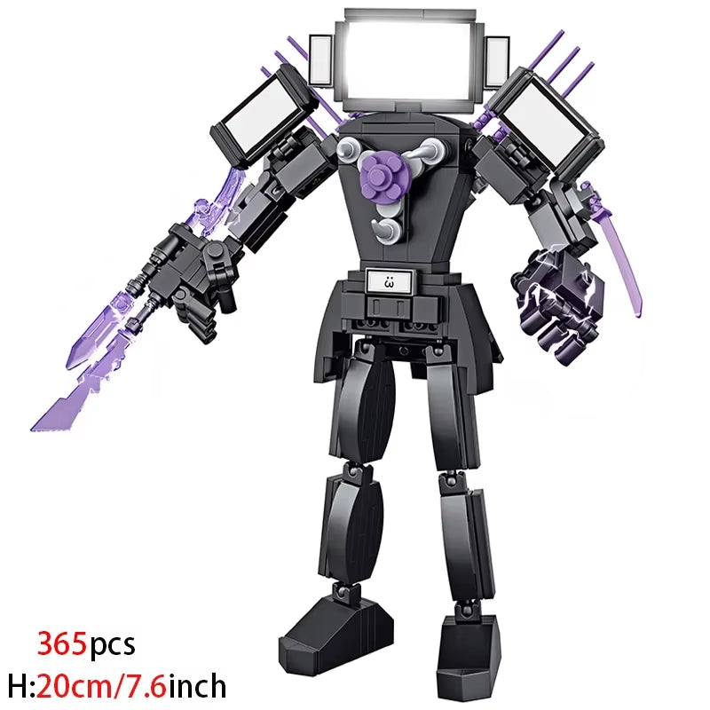 Moc Skibidi Toilet Action Figures Model Builing Blocks Camerman Titan Speakerman Surveillance Man Tvman Boys Toys for Kids Gifts