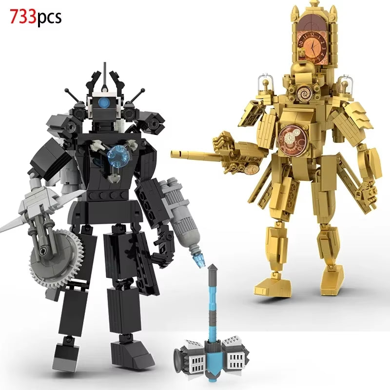 Moc Skibidi Toilet Action Figures Model Builing Blocks Camerman Titan Speakerman Surveillance Man Tvman Boys Toys for Kids Gifts
