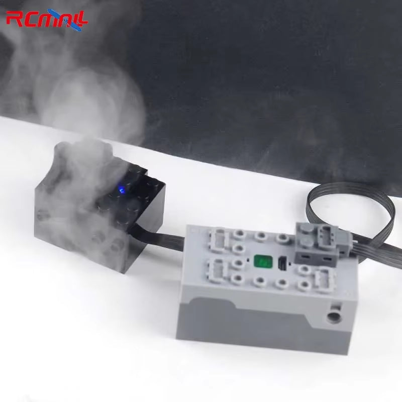 Simulation Spray Smoking Electric Exhaust Parts MOC Building Blocks for Cars Trains Toys Compatible with Legoeds Blocks