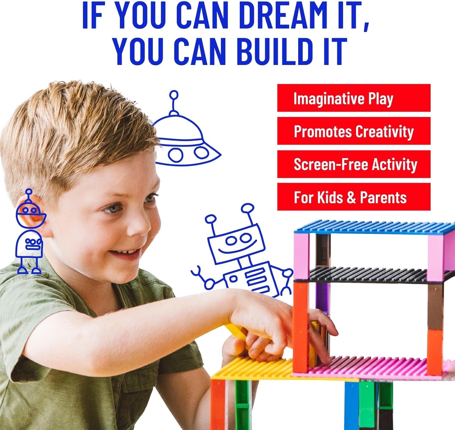 Stackable Baseplates - 12 Pack Compatible with Lego & All Major Building Brick Brands, 6 X 6 In, Stackable Top & Bottom Sides with 20 X 20 Stud, Kids Gift, Nature Theme
