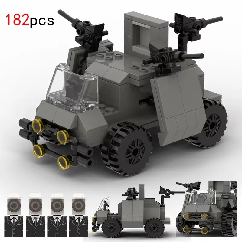 Moc Skibidi Toilet Action Figures Model Builing Blocks Camerman Titan Speakerman Surveillance Man Tvman Boys Toys for Kids Gifts