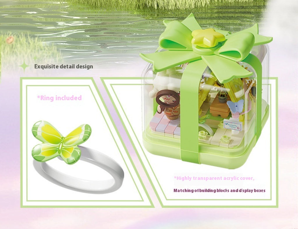 Star Wish Fingertip Ring Box Building Blocks Toy Creative Decoration Couple Girl Gift