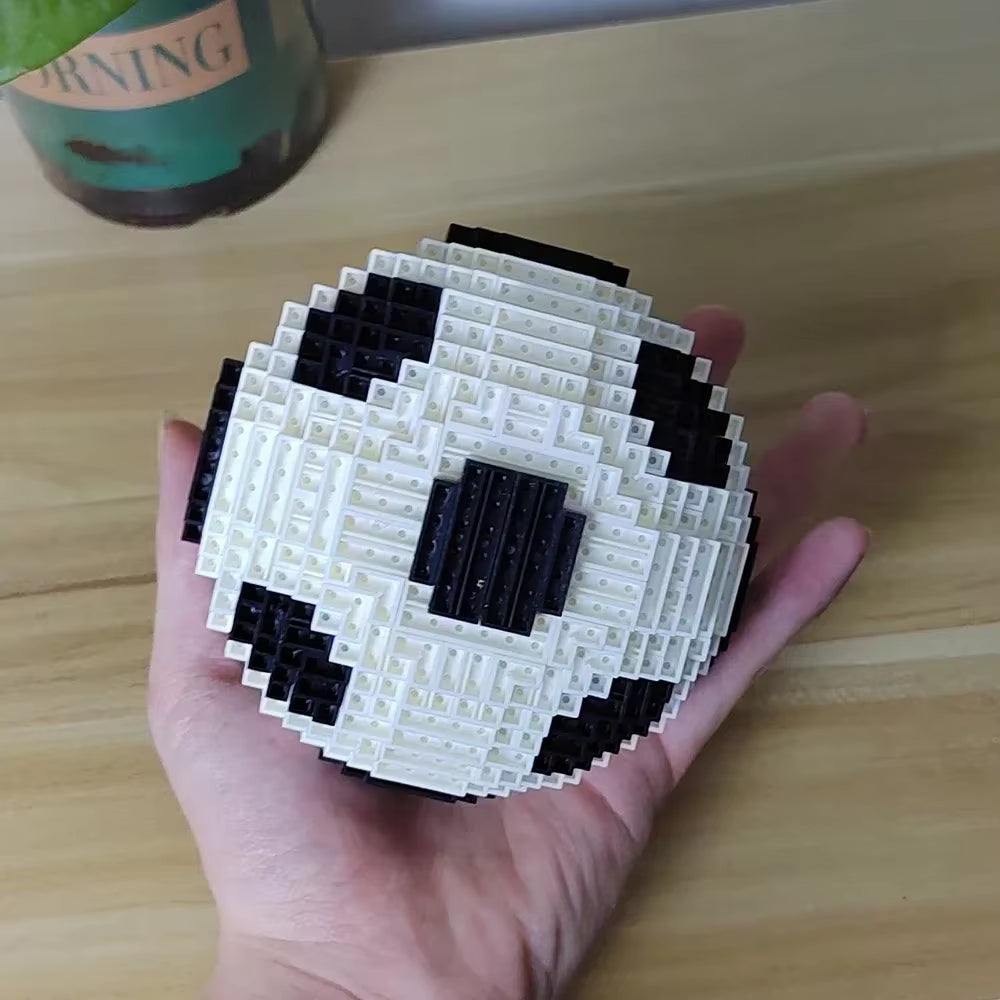 Football Model Mini Building Blocks Classical Decoration Kids Assemble Toys Soccer Funs' Gift Bricks