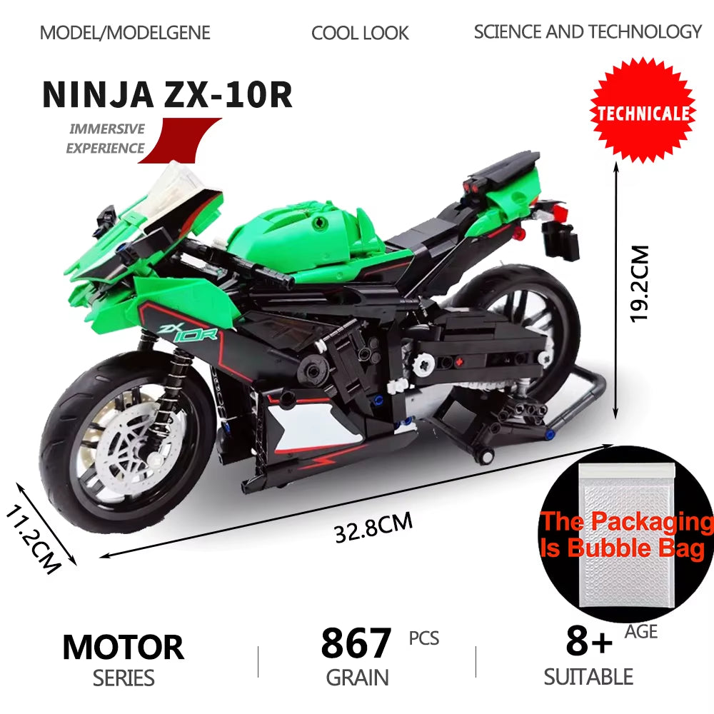 Gold Wing Touring Motorbike Model Building Blocks Technical 1:5 Scale Motorcycle Bricks Desk Decoration Assembly Set Kids Toys