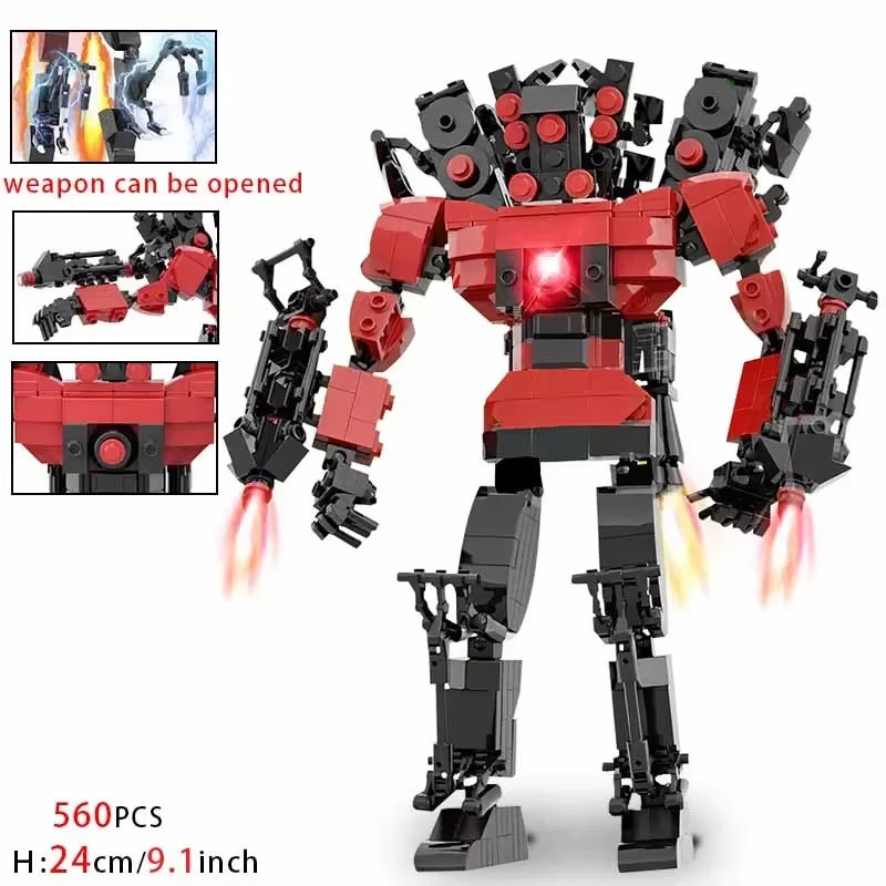 Moc Skibidi Toilet Action Figures Model Builing Blocks Camerman Titan Speakerman Surveillance Man Tvman Boys Toys for Kids Gifts