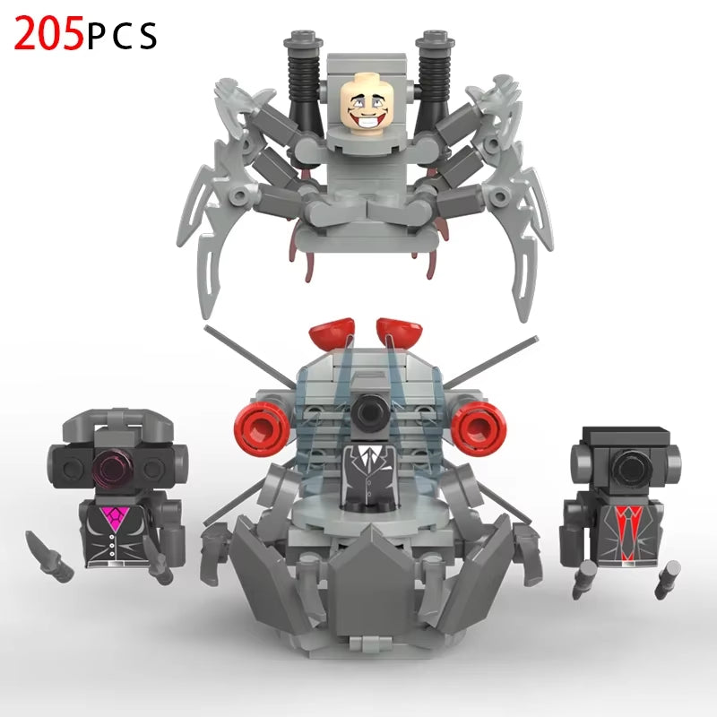 Moc Skibidi Toilet Action Figures Model Builing Blocks Camerman Titan Speakerman Surveillance Man Tvman Boys Toys for Kids Gifts
