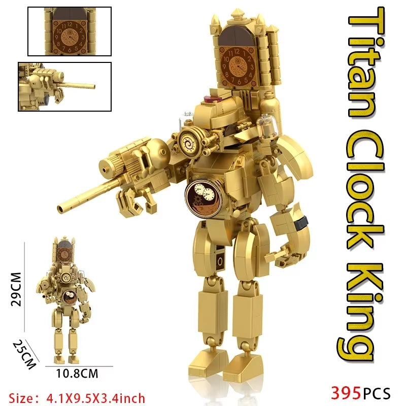 Moc Skibidi Toilet Action Figures Model Builing Blocks Camerman Titan Speakerman Surveillance Man Tvman Boys Toys for Kids Gifts