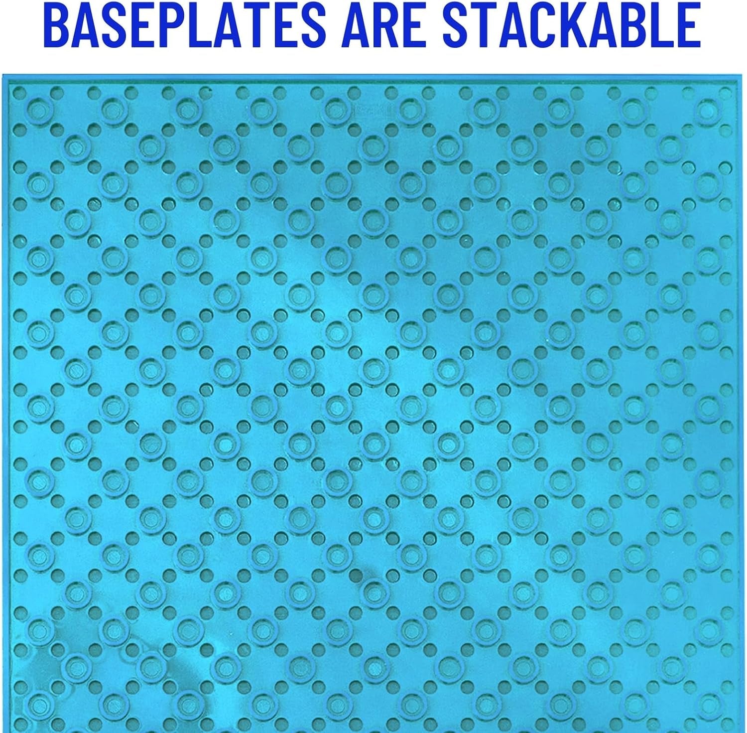 Stackable Baseplates - 12 Pack Compatible with Lego & All Major Building Brick Brands, 6 X 6 In, Stackable Top & Bottom Sides with 20 X 20 Stud, Kids Gift, Nature Theme