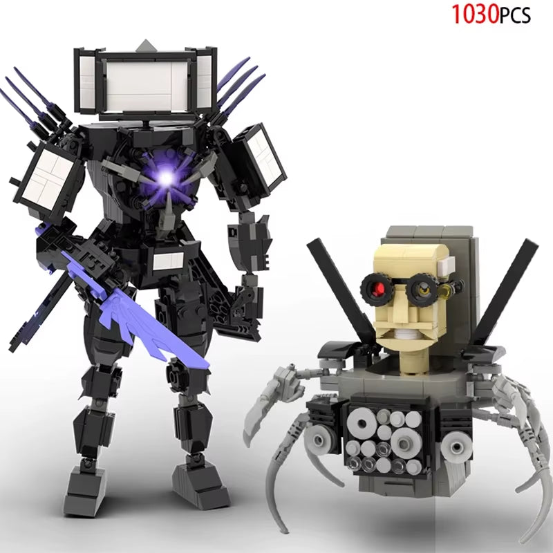 Moc Skibidi Toilet Action Figures Model Builing Blocks Camerman Titan Speakerman Surveillance Man Tvman Boys Toys for Kids Gifts