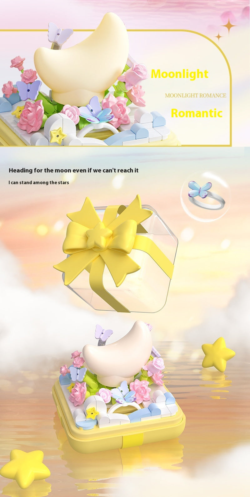 Star Wish Fingertip Ring Box Building Blocks Toy Creative Decoration Couple Girl Gift