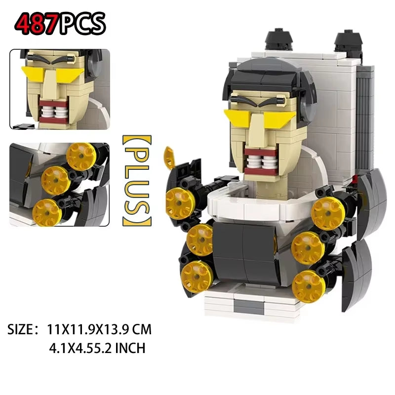 Moc Skibidi Toilet Action Figures Model Builing Blocks Camerman Titan Speakerman Surveillance Man Tvman Boys Toys for Kids Gifts
