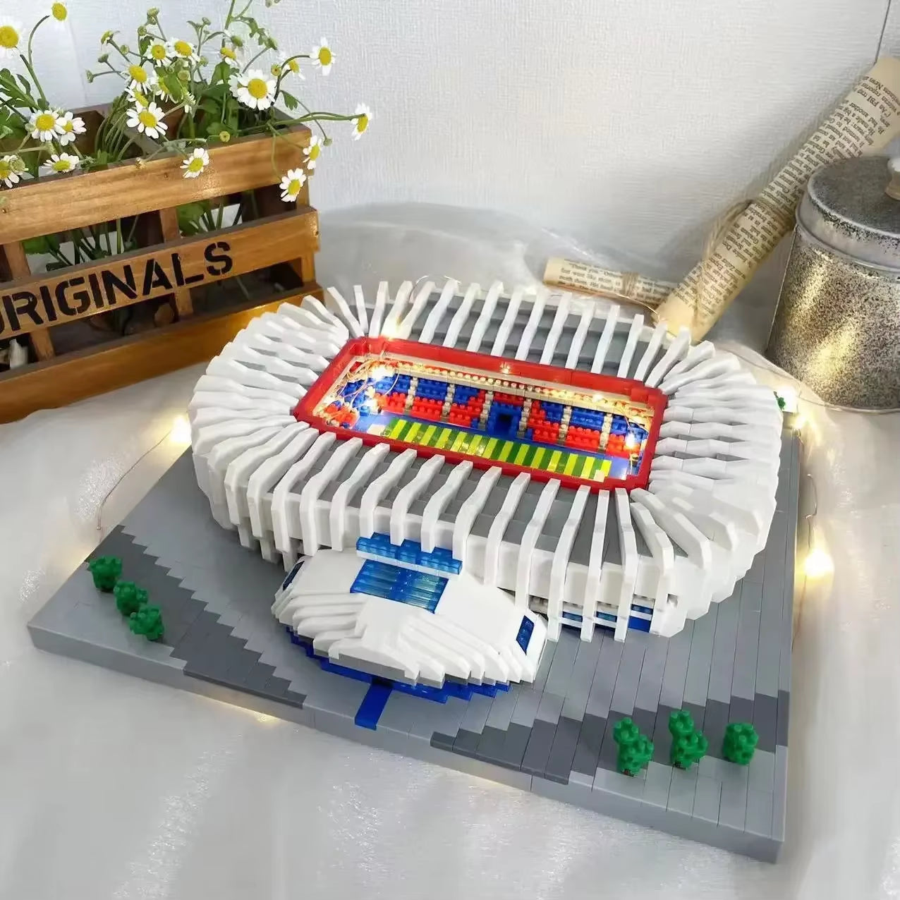Football Model Mini Building Blocks Classical Decoration Kids Assemble Toys Soccer Funs' Gift Bricks