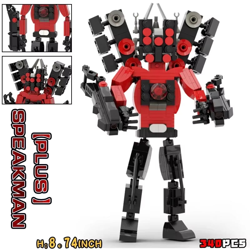 Moc Skibidi Toilet Action Figures Model Builing Blocks Camerman Titan Speakerman Surveillance Man Tvman Boys Toys for Kids Gifts